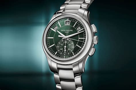 patek philippe 5905 green|patek philippe annual calendar chronograph.